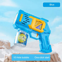 HKM-947027 Automatic Bubble Blower Toy with 10 Holes for Outdoor Fun