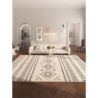 HKM-947411 Geometric Pattern Polyester Fiber Artificial Cashmere Carpet in Persian Gulf Colors