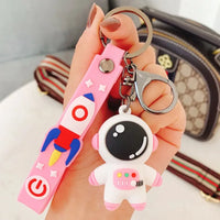 HKM-947603 Creative Astronaut Keychain - PVC 3D Spaceman Charms for Car Keys
