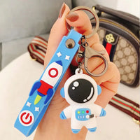 HKM-947603 Creative Astronaut Keychain - PVC 3D Spaceman Charms for Car Keys