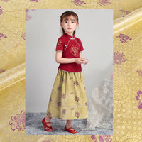 HKM-947603 Handmade Yellow Nylon Satin Fabric for DIY Projects - 90cm Wide Brocade for Clothing, Decor, and Accessories