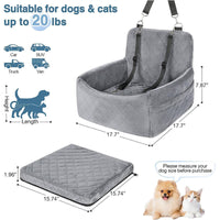 HKM-947731 Dog Car Mat - Front and Rear Row Protection, Holland Velvet Material, Gray and Black Design