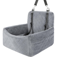 HKM-947731 Dog Car Mat - Front and Rear Row Protection, Holland Velvet Material, Gray and Black Design