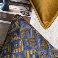HKM-947731 Geometric Jacquard Flannelette Cushion Cover with Optional Core - 45x45cm & 50x50cm Sizes