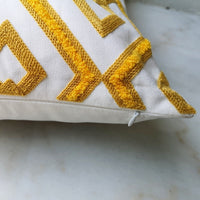 HKM-948051 Embroidered Cotton Bedside Pillow 45x45cm with Pillow Core