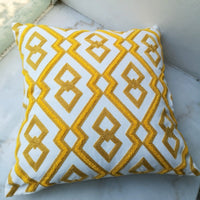 HKM-948051 Embroidered Cotton Bedside Pillow 45x45cm with Pillow Core