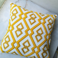 HKM-948051 Embroidered Cotton Bedside Pillow 45x45cm with Pillow Core