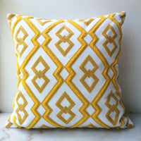 HKM-948051 Embroidered Cotton Bedside Pillow 45x45cm with Pillow Core