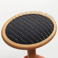 HKM-948051 Stainless Steel Needle Comb - Round Bead Design for Precision Hair Styling