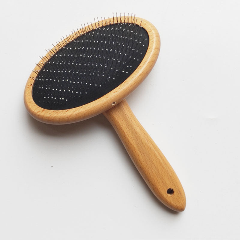 HKM-948051 Stainless Steel Needle Comb - Round Bead Design for Precision Hair Styling