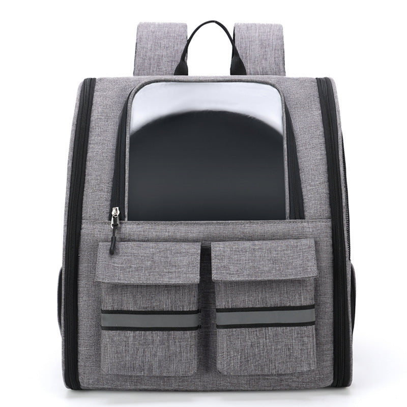 HKM-948115 Foldable Medium Capacity Pet Cat Carrier Bag with Double Shoulder Pull Rod - Breathable Oxford Cloth in Various Colors