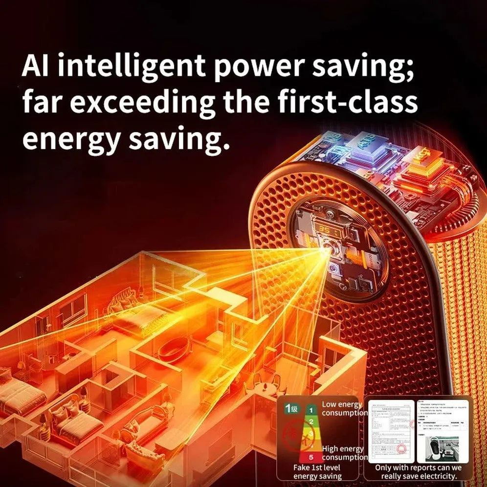 KTX-948115 Graphene Electric PTC Heater with Overheat and Tip-Over Protection for Small Indoor Spaces