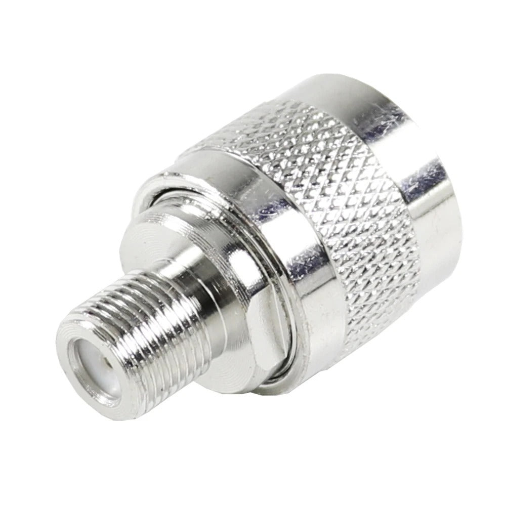 HKM-948115 RF Coaxial F Head Converter - Metal, Universal Fit, Copper Connection - 3x1.8cm