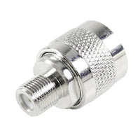 HKM-948115 RF Coaxial F Head Converter - Metal, Universal Fit, Copper Connection - 3x1.8cm