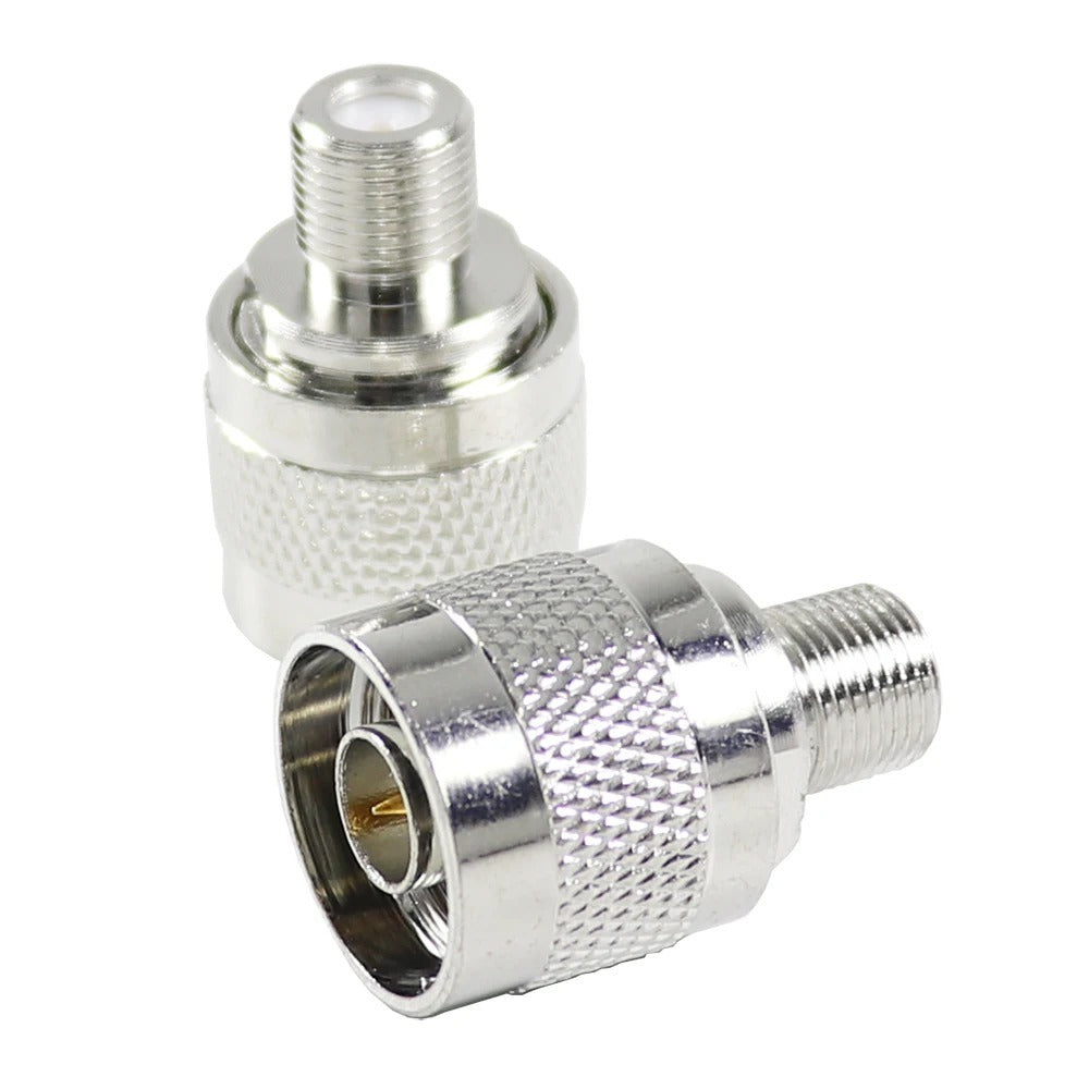 HKM-948115 RF Coaxial F Head Converter - Metal, Universal Fit, Copper Connection - 3x1.8cm
