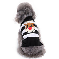 HKM-948179 Pet Dog Sweater with Christmas Moose Pattern - Wool, Casual Fit, Sizes XXS to XXL