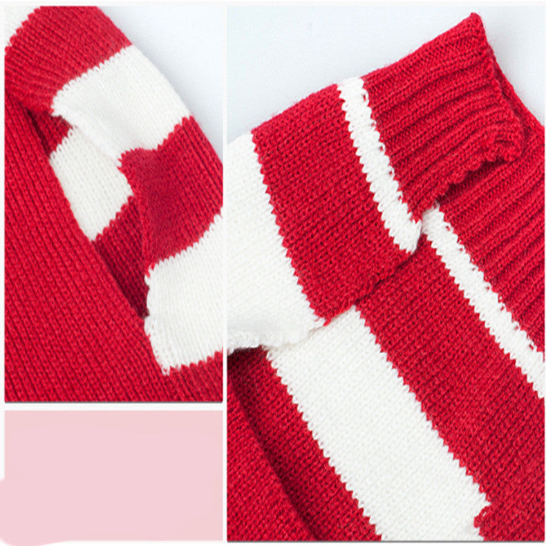 HKM-948179 Pet Dog Sweater with Christmas Moose Pattern - Wool, Casual Fit, Sizes XXS to XXL