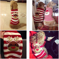 HKM-948179 Pet Dog Sweater with Christmas Moose Pattern - Wool, Casual Fit, Sizes XXS to XXL