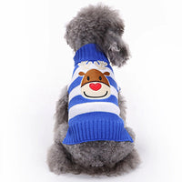 HKM-948179 Pet Dog Sweater with Christmas Moose Pattern - Wool, Casual Fit, Sizes XXS to XXL