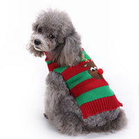 HKM-948179 Pet Dog Sweater with Christmas Moose Pattern - Wool, Casual Fit, Sizes XXS to XXL