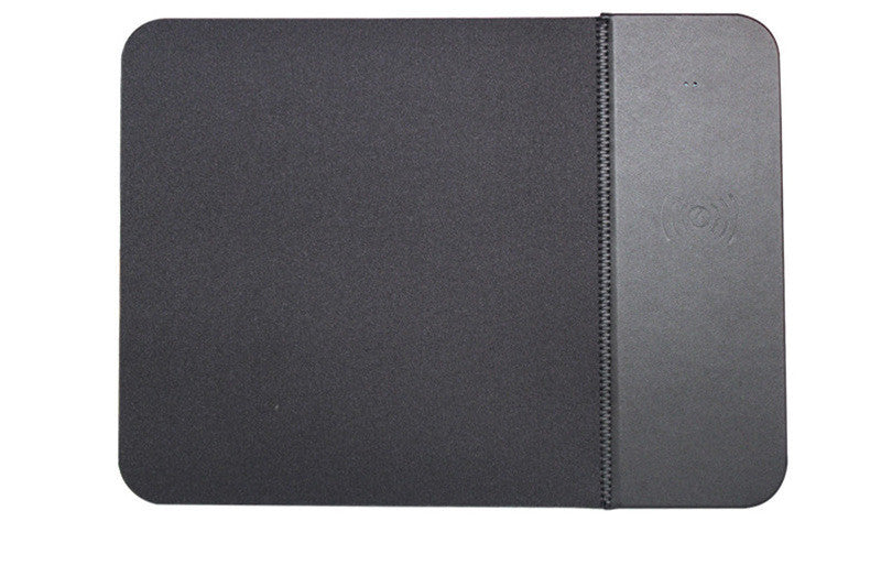 HKM-948179 Wireless Charging Mouse Pad with PU Surface - Black, Gray, Blue, Pink Options