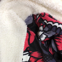 HKM-948499 Cozy Round Flannel Burrito Blanket – Super Soft Microfiber Travel Throw for All Seasons