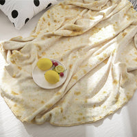 HKM-948499 Cozy Round Flannel Burrito Blanket – Super Soft Microfiber Travel Throw for All Seasons