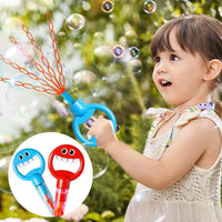 HKM-948563 32 Hole Smiley Face Bubble Wand with Five Claws - Fun Bubble Blower Tool for Kids 2-13 Years