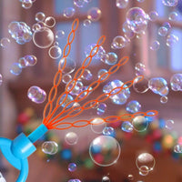 HKM-948563 32 Hole Smiley Face Bubble Wand with Five Claws - Fun Bubble Blower Tool for Kids 2-13 Years
