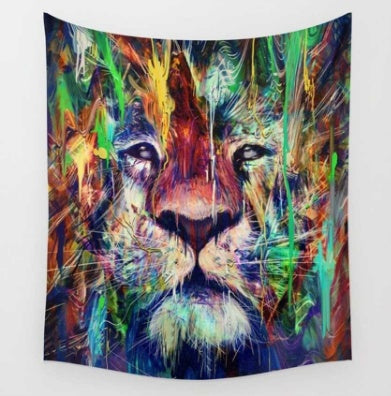 HKM-948627 Bohemian Animal Print Polyester Tapestry Wall Hanging - Beach Blanket & Home Decoration