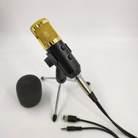 HKM-948627 Reverb BM800 USB Condenser Microphone with Tripod Stand, Volume Control, and Reverb Effect