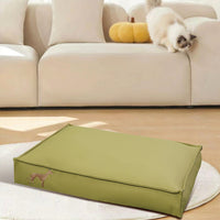 HKM-948691 Waterproof Removable Washable Scratch-Resistant Cat Litter Mat in Silver Gray, Matcha, Amber - Sizes S, M, L