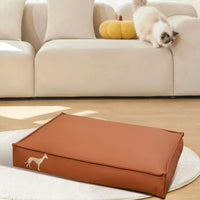 HKM-948691 Waterproof Removable Washable Scratch-Resistant Cat Litter Mat in Silver Gray, Matcha, Amber - Sizes S, M, L