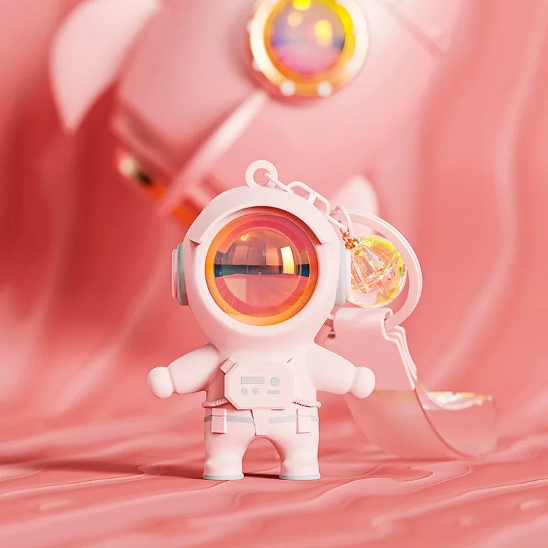 HKM-948755 Kawaii Astronaut 3D PVC Keychain - Cartoon Car Key Ring Accessory