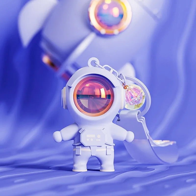 HKM-948755 Kawaii Astronaut 3D PVC Keychain - Cartoon Car Key Ring Accessory