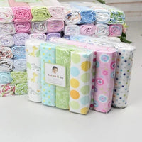 HKM-948755 Organic Cotton Receiving Blankets Set - 4 Soft Flannel Designs, 30"x30" Each, Ideal for Swaddling and Burp Cloths