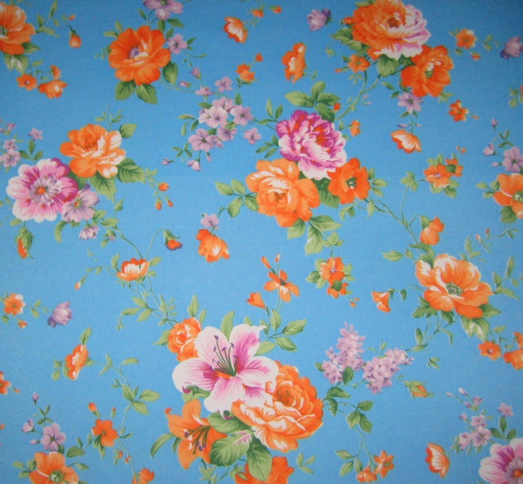 HKM-948755 Peony Peach Skin Printed Polyester Fabric - 210T Density, 150cm Wide, Versatile for Crafts and Home Decor