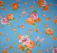 HKM-948755 Peony Peach Skin Printed Polyester Fabric - 210T Density, 150cm Wide, Versatile for Crafts and Home Decor