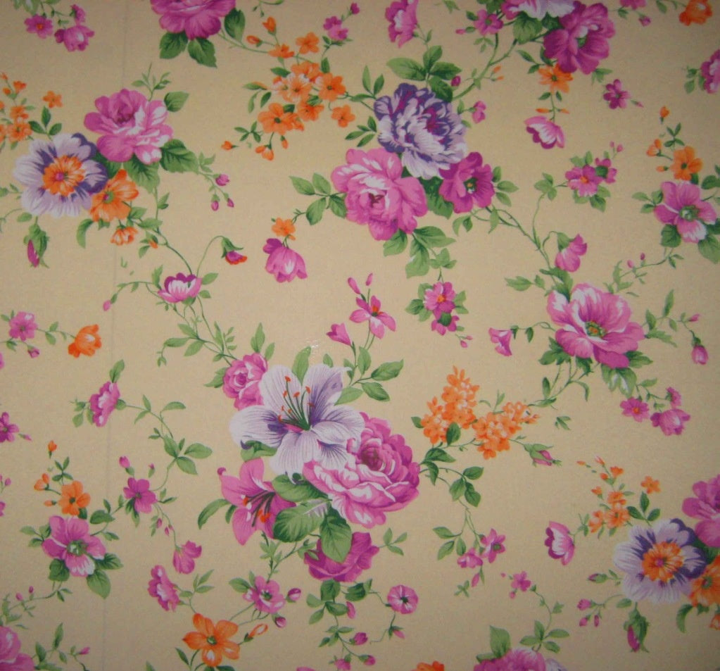 HKM-948755 Peony Peach Skin Printed Polyester Fabric - 210T Density, 150cm Wide, Versatile for Crafts and Home Decor