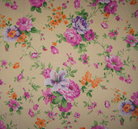 HKM-948755 Peony Peach Skin Printed Polyester Fabric - 210T Density, 150cm Wide, Versatile for Crafts and Home Decor