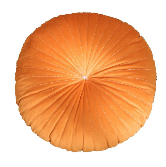 HKM-948883 Solid Color Velvet Pumpkin Pillow - 40x40cm in Mint Green, Cherry Blossom Powder, Lemon Yellow, Khaki, Sweet Orange, Loli Red, Foggy Gray, Coral Orange, Blue