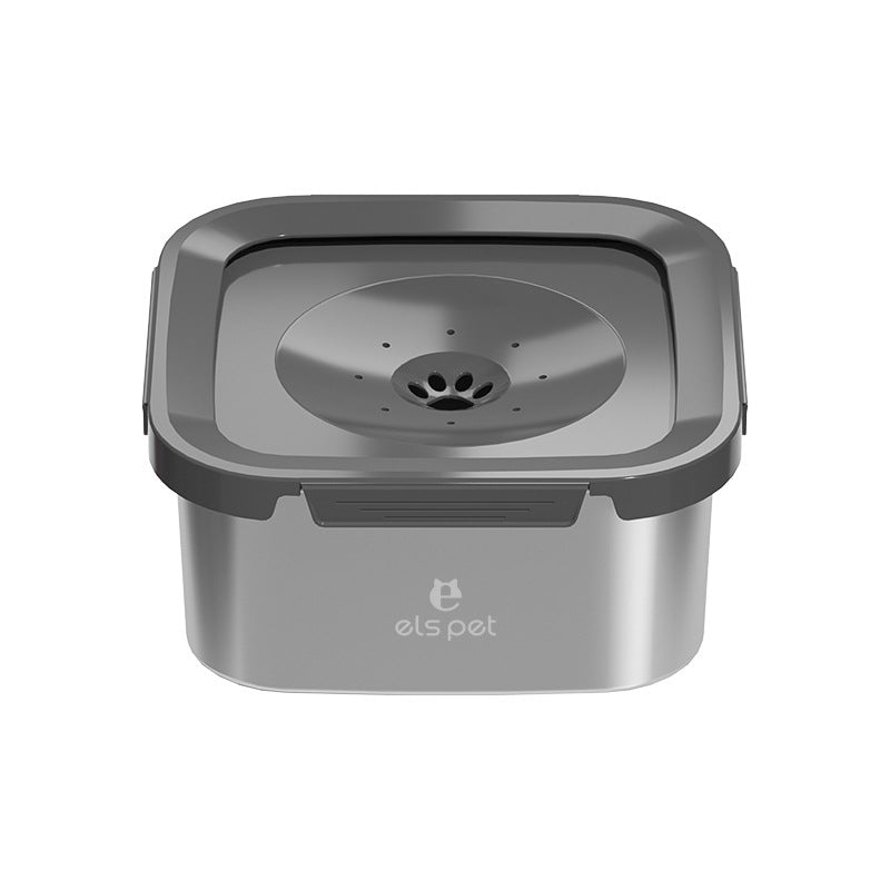 HKM-948947 Stainless Steel Floating Pet Water Bowl with Filter Element - Anti-Tumble Design