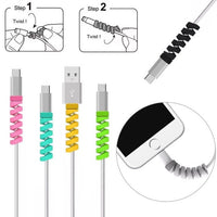 HKM-949459 Data Cable Protective Sleeve - Random Color, 3cm Plastic Length for Easy Cable Management