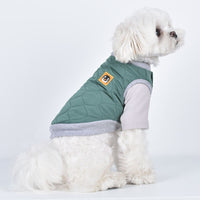 HKM-949523 Double Collar Waistcoat for Pets in Pink, Green, Yellow - Casual Autumn and Winter Cotton Clothing