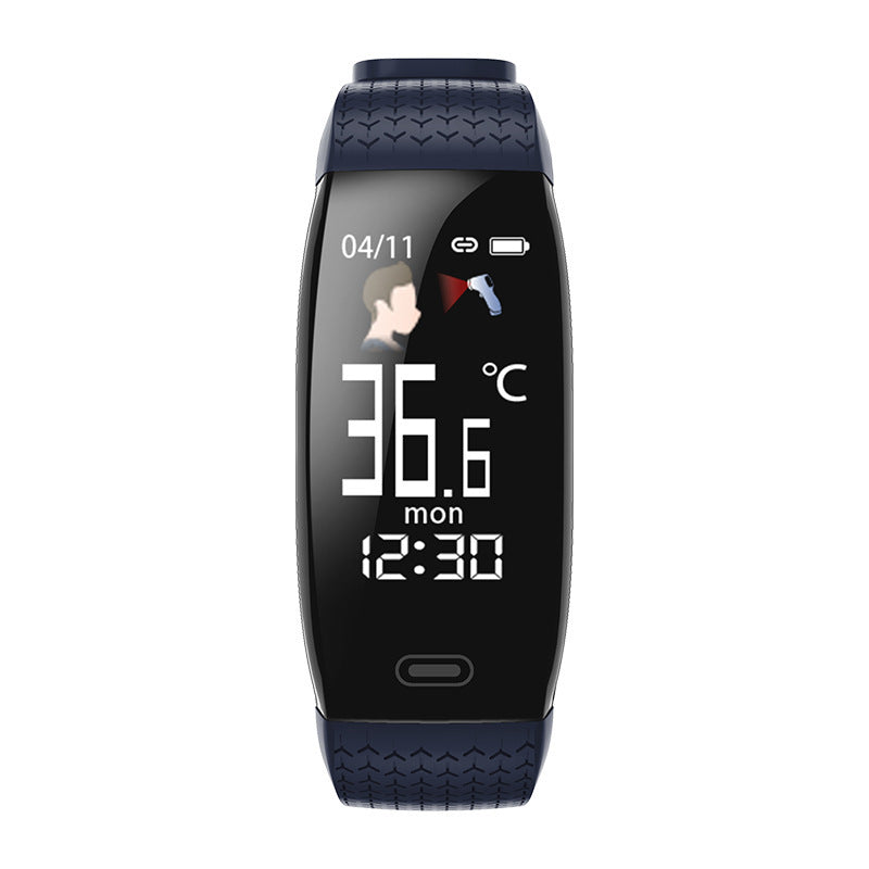HKM-949587 Smart Bracelet with Real-time Body Temperature and Heart Rate Monitoring, IP67 Waterproof, USB Charging, and Multi-function Health Tracking