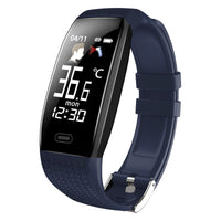 HKM-949587 Smart Bracelet with Real-time Body Temperature and Heart Rate Monitoring, IP67 Waterproof, USB Charging, and Multi-function Health Tracking