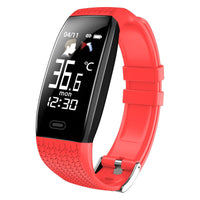 HKM-949587 Smart Bracelet with Real-time Body Temperature and Heart Rate Monitoring, IP67 Waterproof, USB Charging, and Multi-function Health Tracking