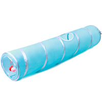 HKM-949907 Foldable Pet Tunnel for Cats, Small Puppies, and Small Animals - Durable Polyester Design, 120x24x24cm