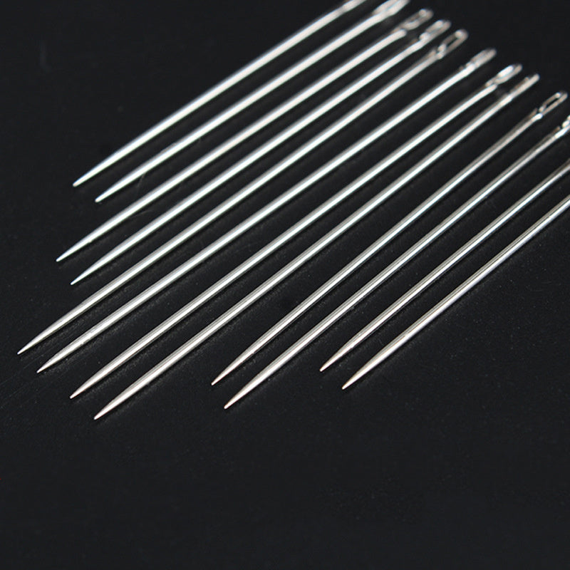 HKM-949907 Self-Threading Needles Set for Easy Sewing - 12 Automatic Hand Needles with Storage Tube