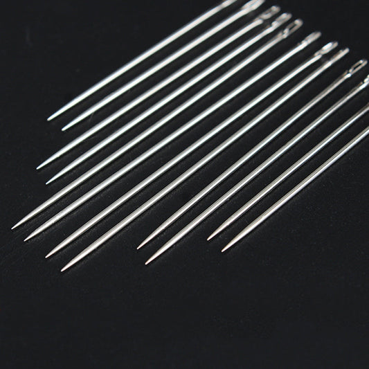 HKM-949907 Self-Threading Needles Set for Easy Sewing - 12 Automatic Hand Needles with Storage Tube